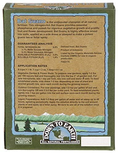 Down To Earth Bat Guano 7-3-1 Fertlizer 2 Lb. | CityLine Hydro