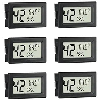 TASOGEN Mini Hygrometer Indoor Humidity Meter Hygrometer Thermometers 6 Pack