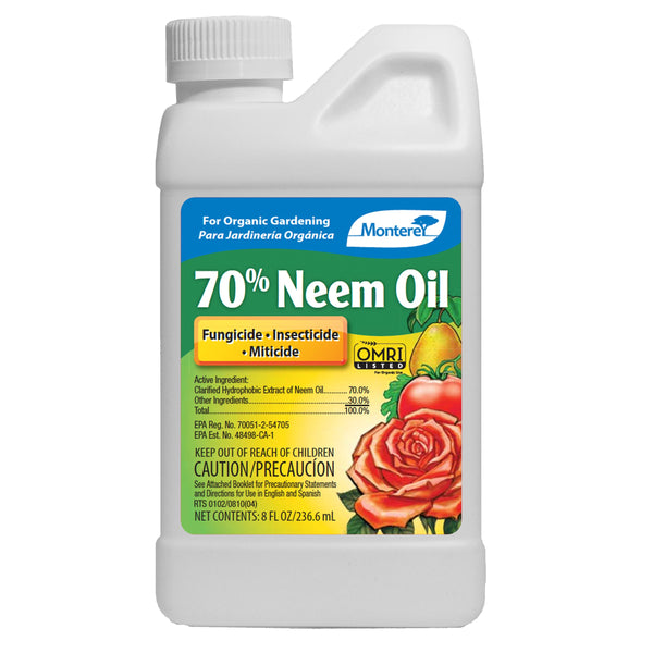 Monterey® 70% Neem Oil - 8oz - Insecticide, Miticide and Fungicide