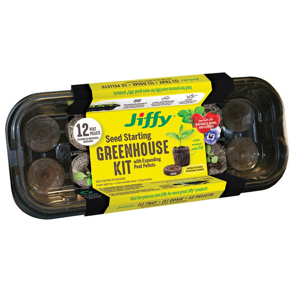 Jiffy® Seed Starting Windowsill Greenhouse - 36mm - 12 Pellets - 11in L x 5in W x 3in H