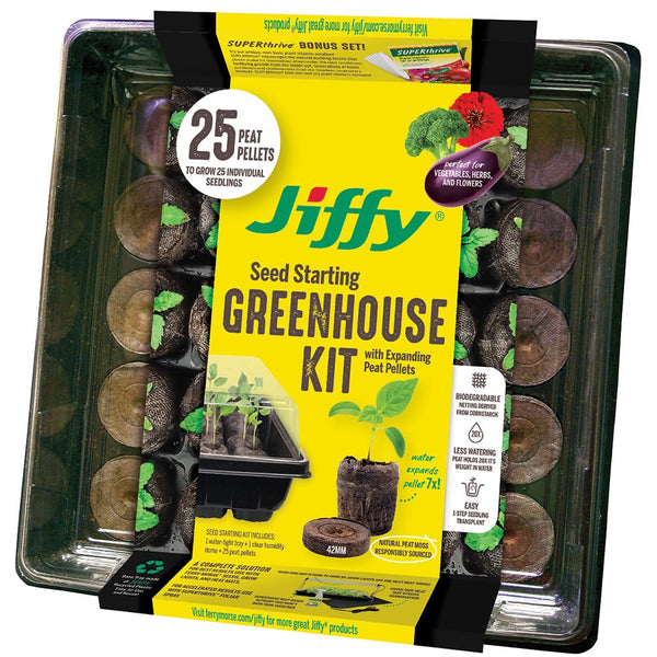 Jiffy® Seed Starting Greenhouse - 42mm - 25 Pellets