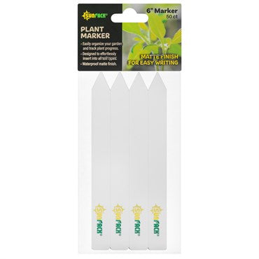 Sunpack Plant Marker 6inch White