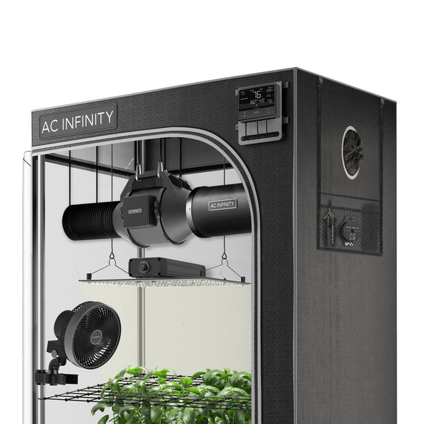 AC-Infinity Advance Grow Tent System Compact 2x2, 1-Plant Kit, WiFi-Integrated Controls to Automate Ventilation, Circulation, Full Spectrum LM301H LED Grow Light